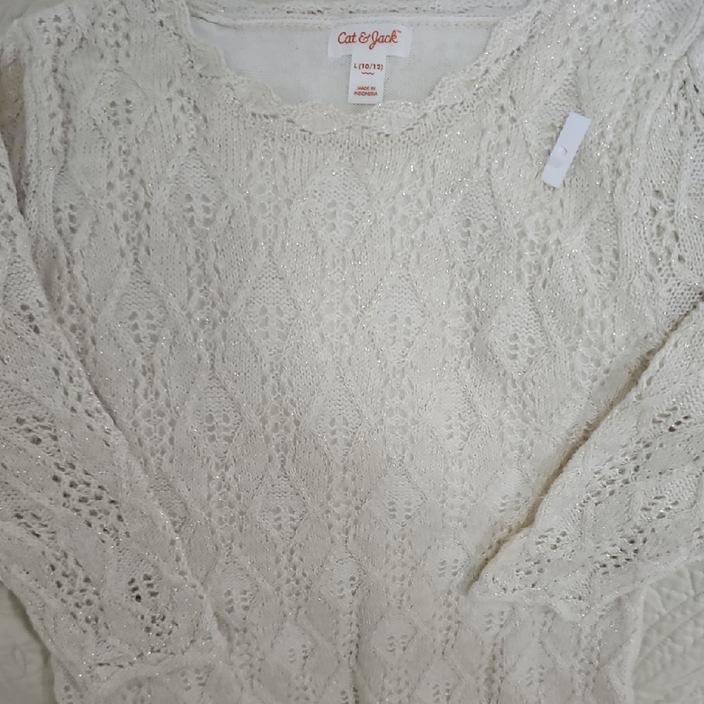Cat & Jack Women's Ivory Knit Sweater